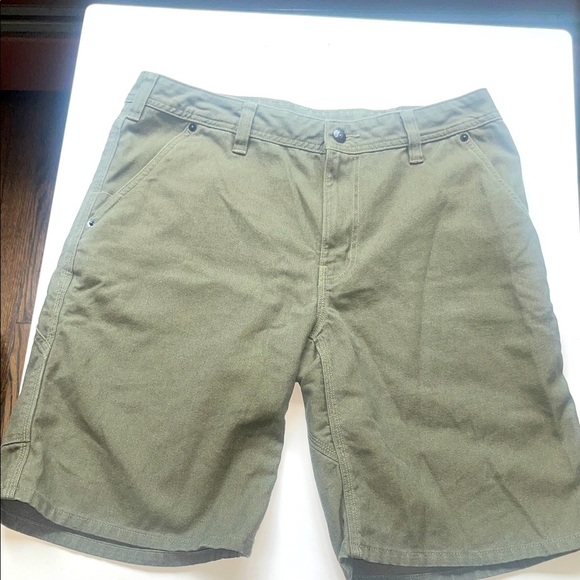 Patagonia Olive Men's Flat Front Shorts 33 - Picture 1 of 5